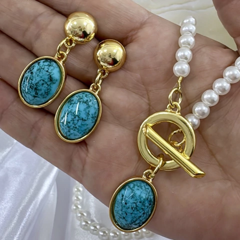 Conjunto pedra iluminada