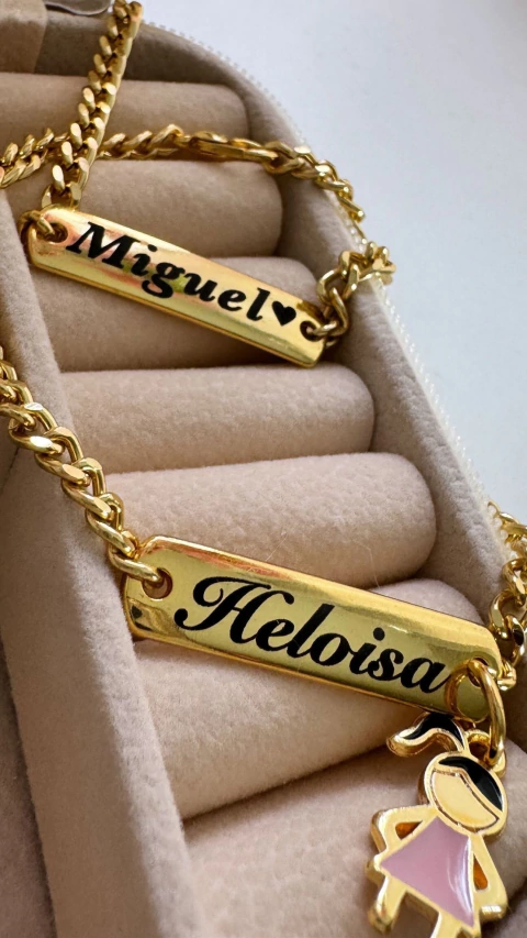 Pulseira infantil gravação