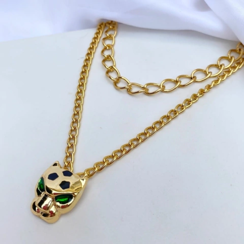 Colar tigre inspiração Prada