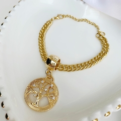 pulseira árvore da vida cravejado