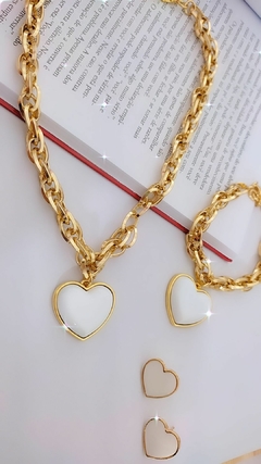 conjunto coração white luxury