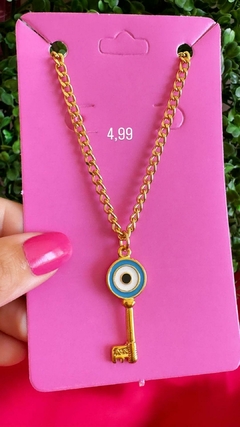 Colar olho grego chave - comprar online