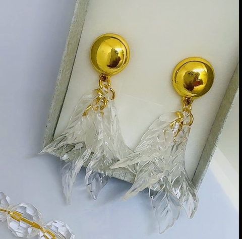 Brinco cristal transparente