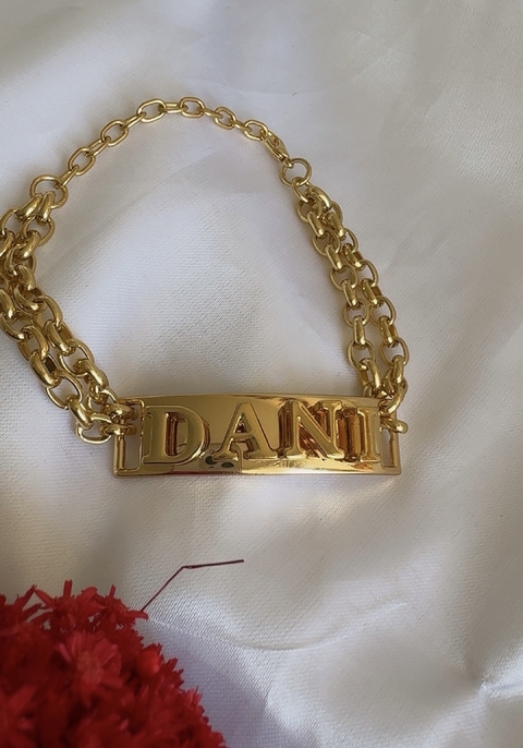 Pulseira nome verniz italiano