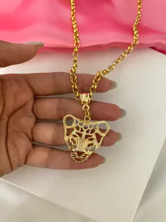 Colar medalhão onça - comprar online