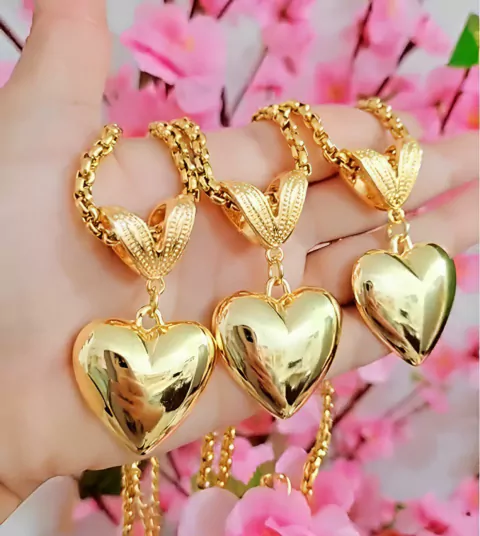 Colar coração gold