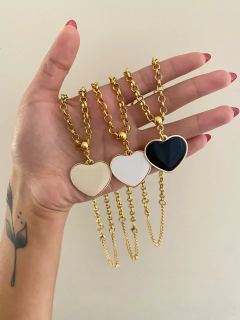 Colar pingente coração