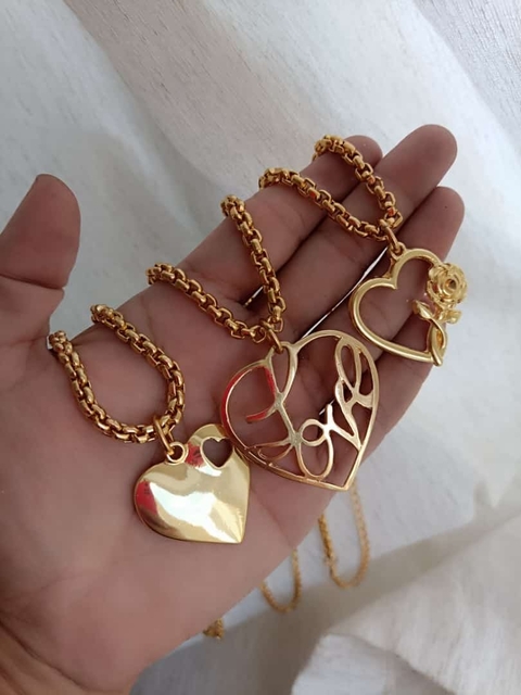 Colar coração variados