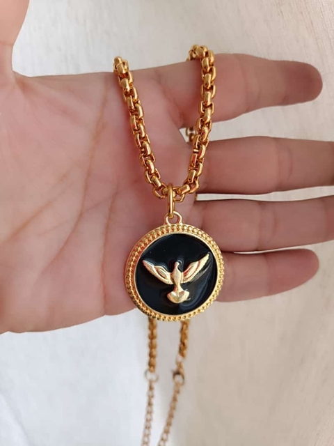 Colar espírito santo elo simples