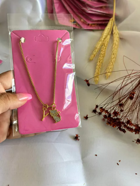 Colar gatinho brilho letra