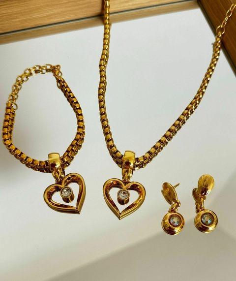 Conjunto coração doce amor