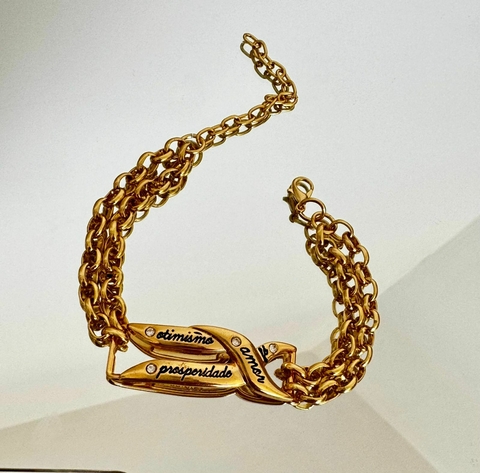 Pulseira otimismo, prosperidade, amor