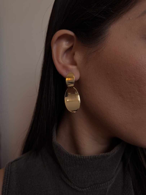 BRINCO CASCATA OVAL OURO