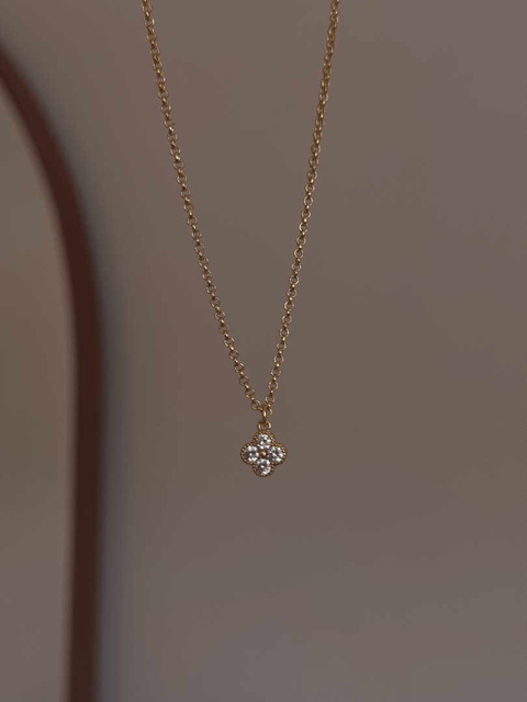 COLAR TREVO ZIRCONIA