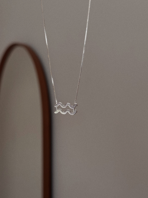 COLAR SIGNO AQUÁRIO PRATA - comprar online