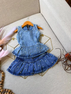 Imagem do CONJUNTO PEPLUM BATINHA + SHORT SAIA