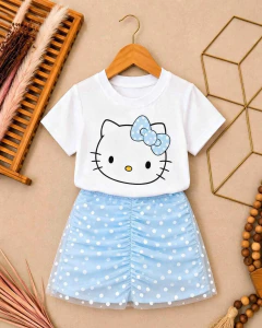 CONJUNTO SHORT SAIA TULE HELLO KITTY - comprar online