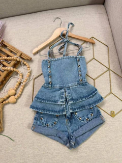CONJUNTO BOLSO REDONDO SHORT LASER + BLUSA - Charme collection 