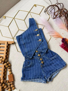 CONJUNTO OMBRO ÚNICO LISTRINHAS SHORT + BLUSA - Charme collection 