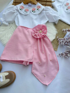 CONJUNTO PÉTALA ( SHORT SAIA + BLUSA ) - Charme collection 