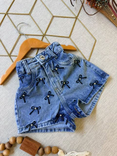 SHORT LACINHOS PRETOS CRISTAIS - Charme collection 