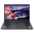 Notebook Lenovo ThinkPad E14 con pantalla encendida mostrando paisaje digital colorido, teclado negro y diseño compacto |PC Hard Store Argentina