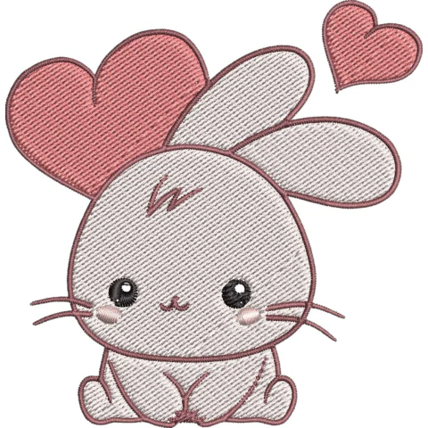 Bordado Conejo Corazon - comprar online