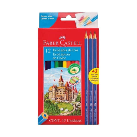 EcoLápices Faber Castell x 12 + 3