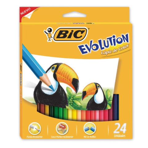Lápices de colores Bic Evolution x 24