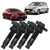 Kit 4 Bobinas Ignição Soul Cerato HB20 HB20S 1.6 16v 2009 até 2019 Cód 27301-2B010