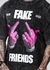 Imagem do CAMISA OVERSIZED FAKE FRIENDS - PRETA ESTONADA