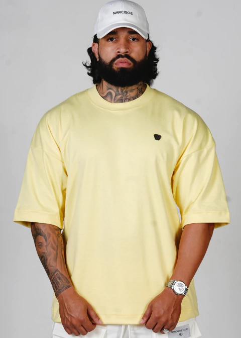 CAMISA OVERSIZED MINIMAL PATCH - AMARELA - comprar online