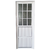 puerta aluminio 1/2 vidrio acanalada 80 derecha