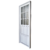 puerta aluminio 1/2 vidrio acanalada 80 derecha - comprar online