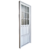 puerta aluminio 1/2 vidrio acanalada 80 izquierda - comprar online