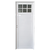 puerta aluminio 1/4 vidrio tubular derecha