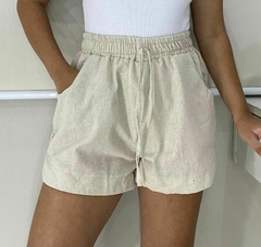 Shorts linho caramelo na internet
