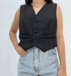 Colete alfaiataria preto - comprar online