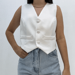 Colete alfaiataria off white