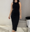 Vestido regata midi preto