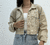 Jaqueta jeans bege (cropped) - comprar online