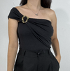 Body Detalhes organico preto