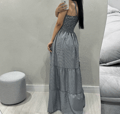 Vestido Mandy preto (listrado) - comprar online