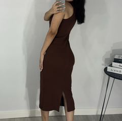 Vestido Regata midi marrom - comprar online