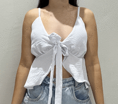 Cropped Veronica branca - comprar online