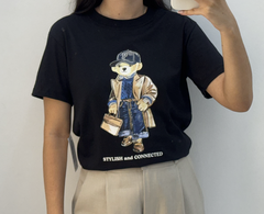 T shirt ursinho preta