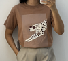 T shirt dalmata marrom