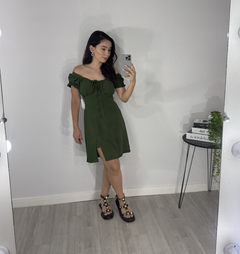 Macaquinho Selene verde militar - Closet Gold
