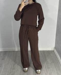 Conjunto moletinho marrom - comprar online