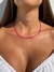 Colar meia-lua rosa pink